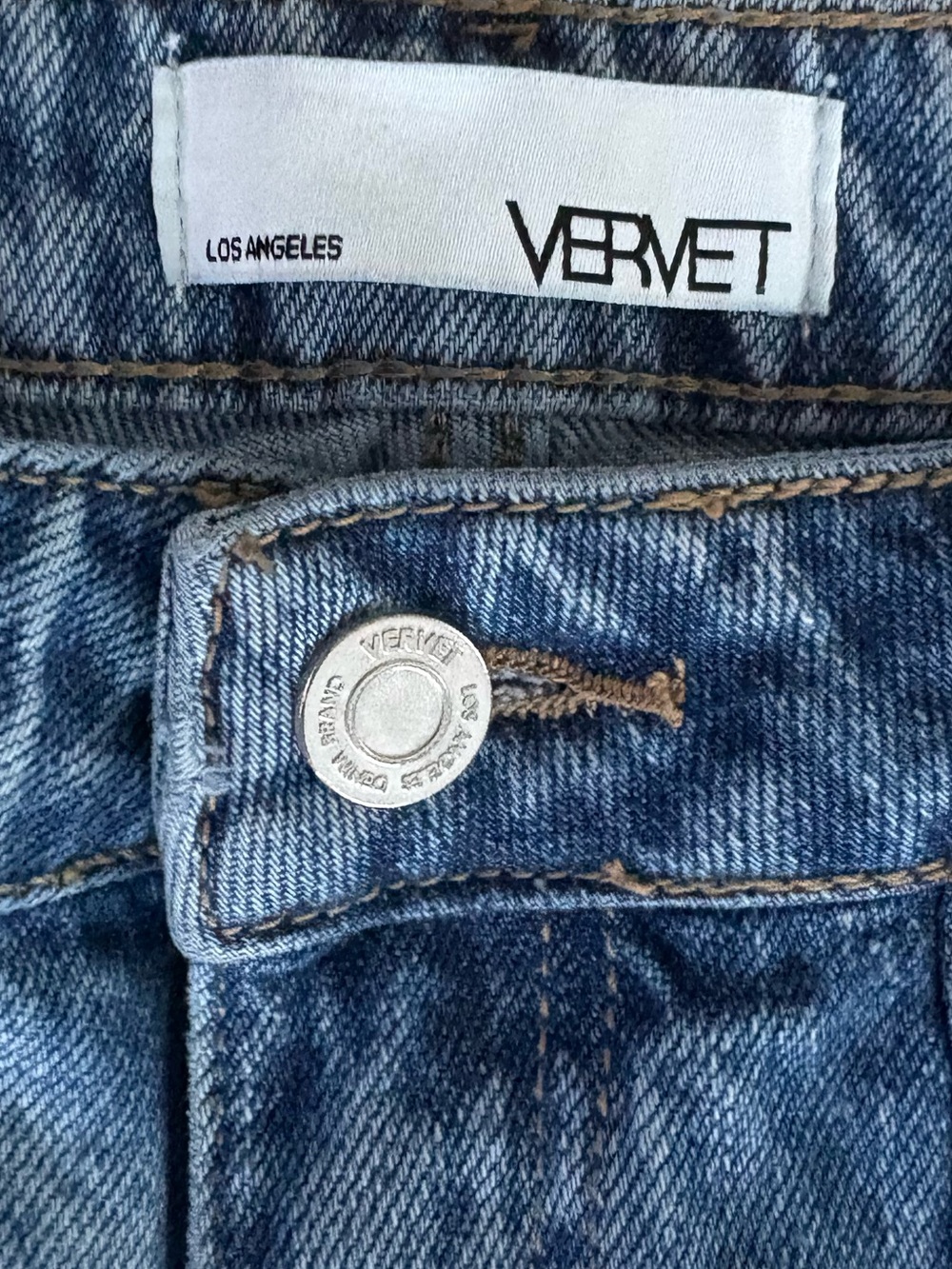 VERVET High Rise Wide Leg Cargo Jeans Medium Wash Size 26 - Picture 3 of 8